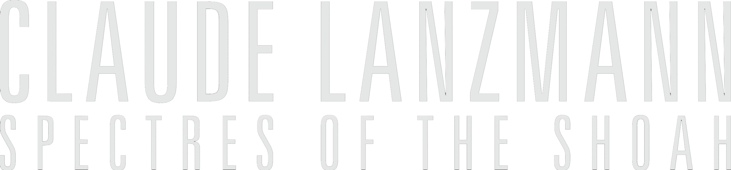 Claude Lanzmann: Spectres of the Shoah text logo